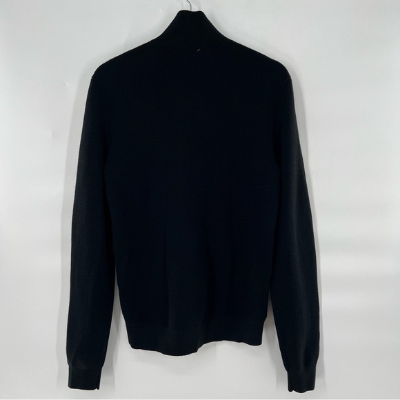 REISS black bomber jacket with suede panel - Picture 2 of 6